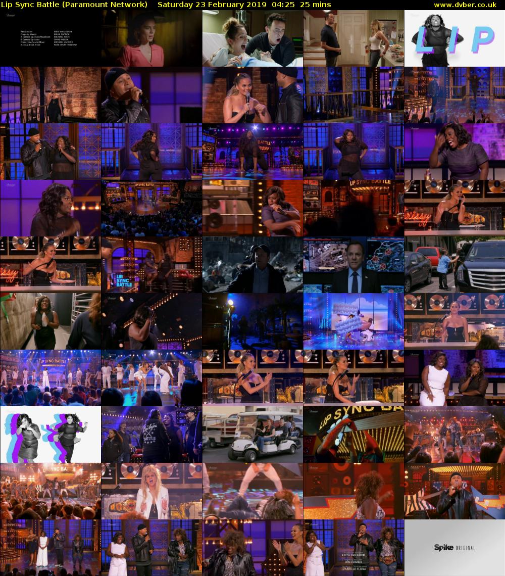 Lip Sync Battle (Paramount Network) Saturday 23 February 2019 04:25 - 04:50