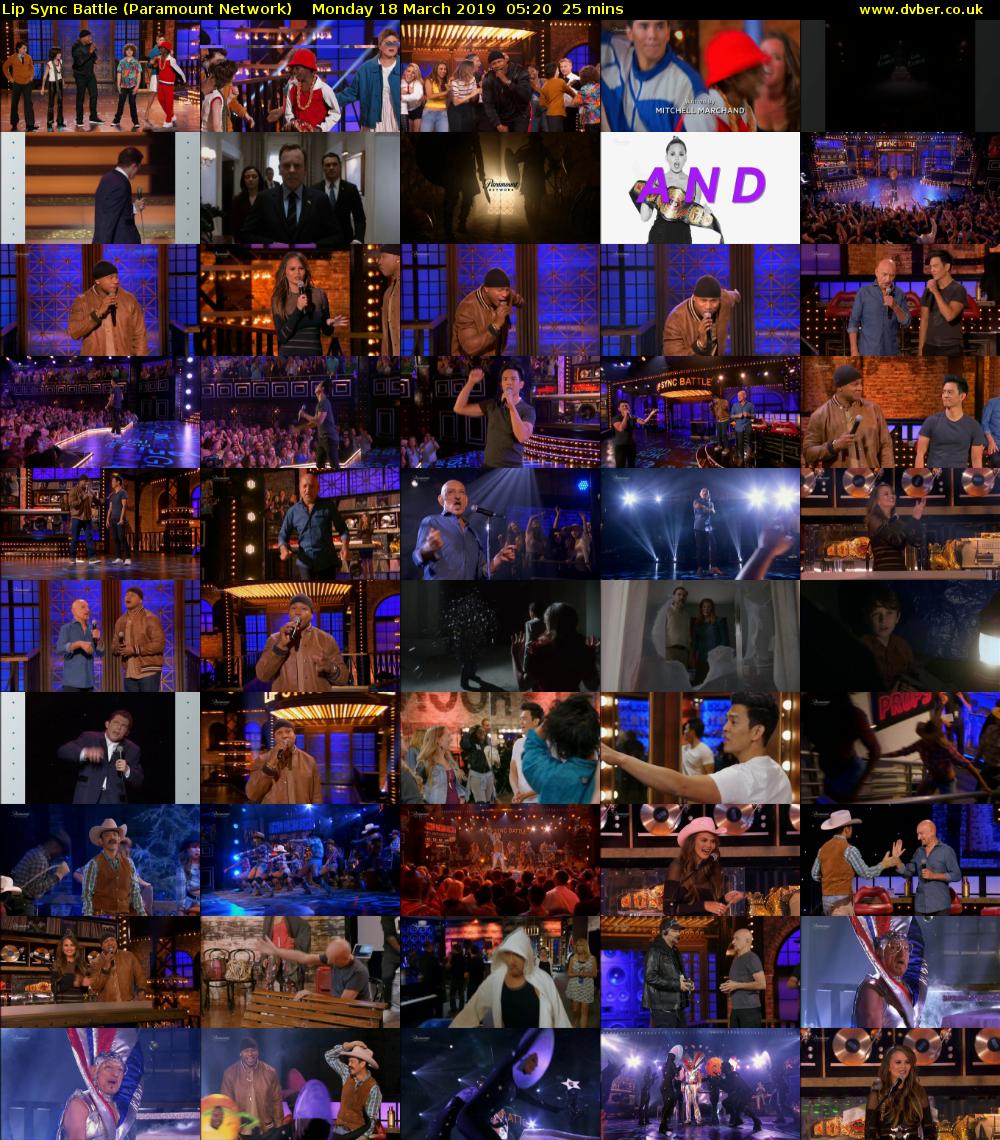 Lip Sync Battle (Paramount Network) Monday 18 March 2019 05:20 - 05:45
