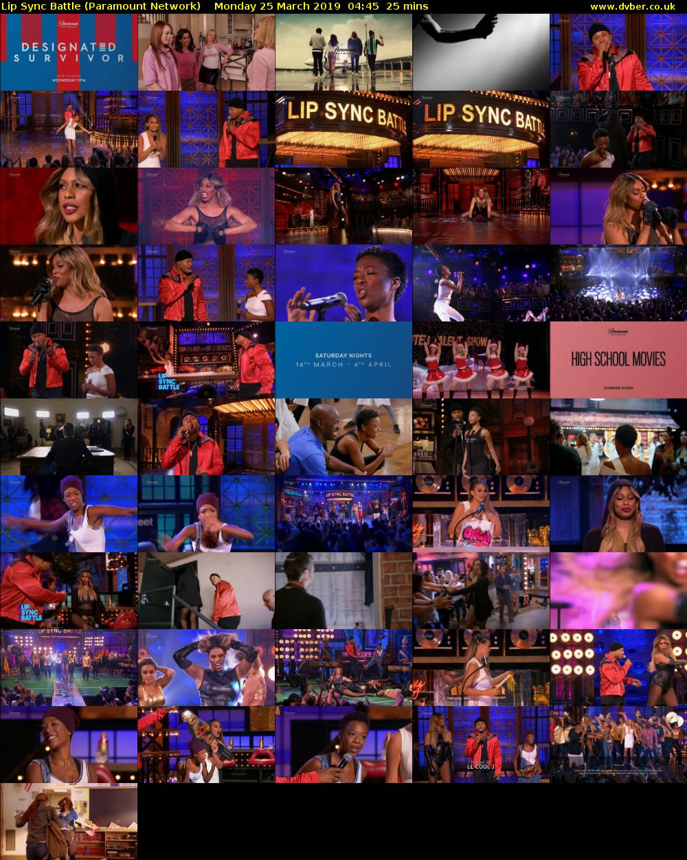 Lip Sync Battle (Paramount Network) Monday 25 March 2019 04:45 - 05:10