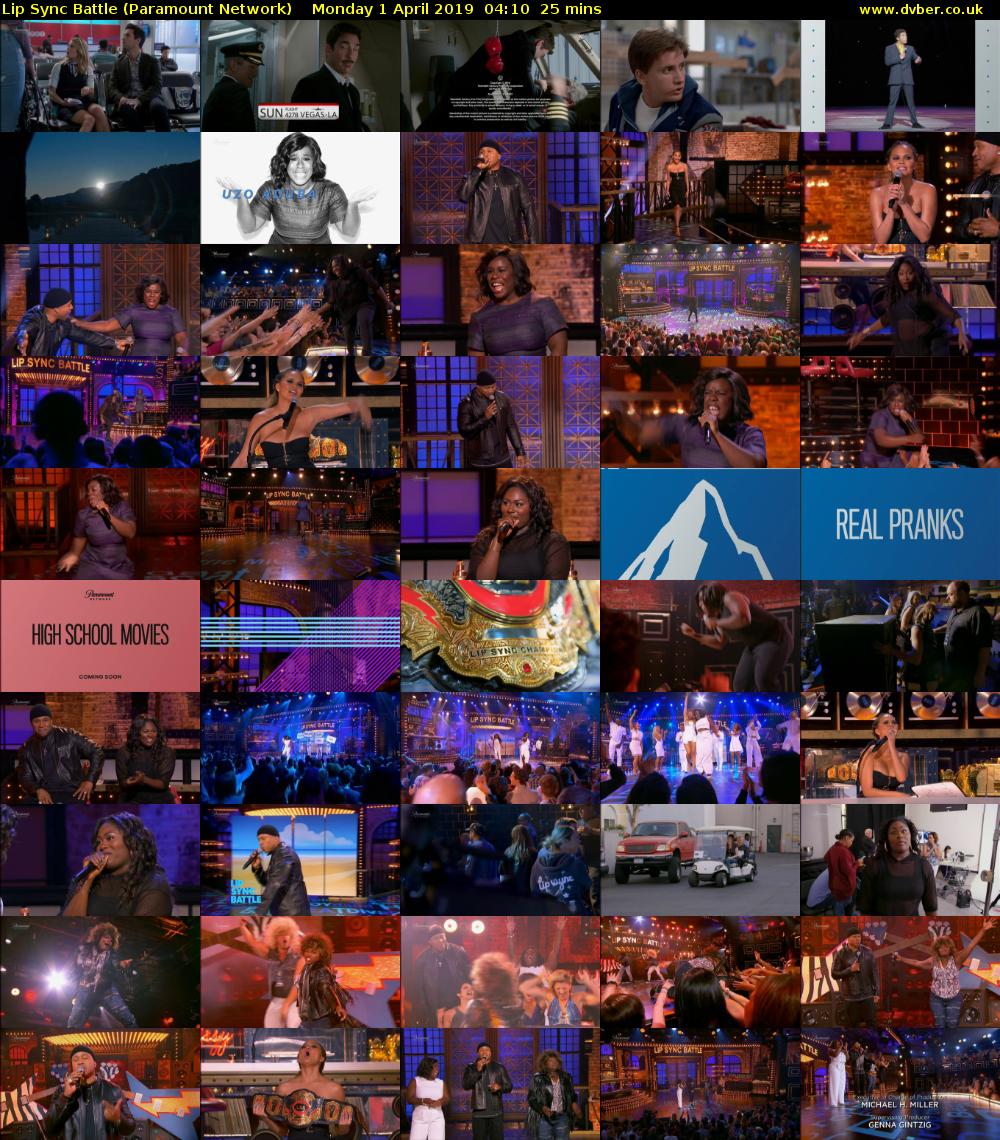Lip Sync Battle (Paramount Network) Monday 1 April 2019 04:10 - 04:35