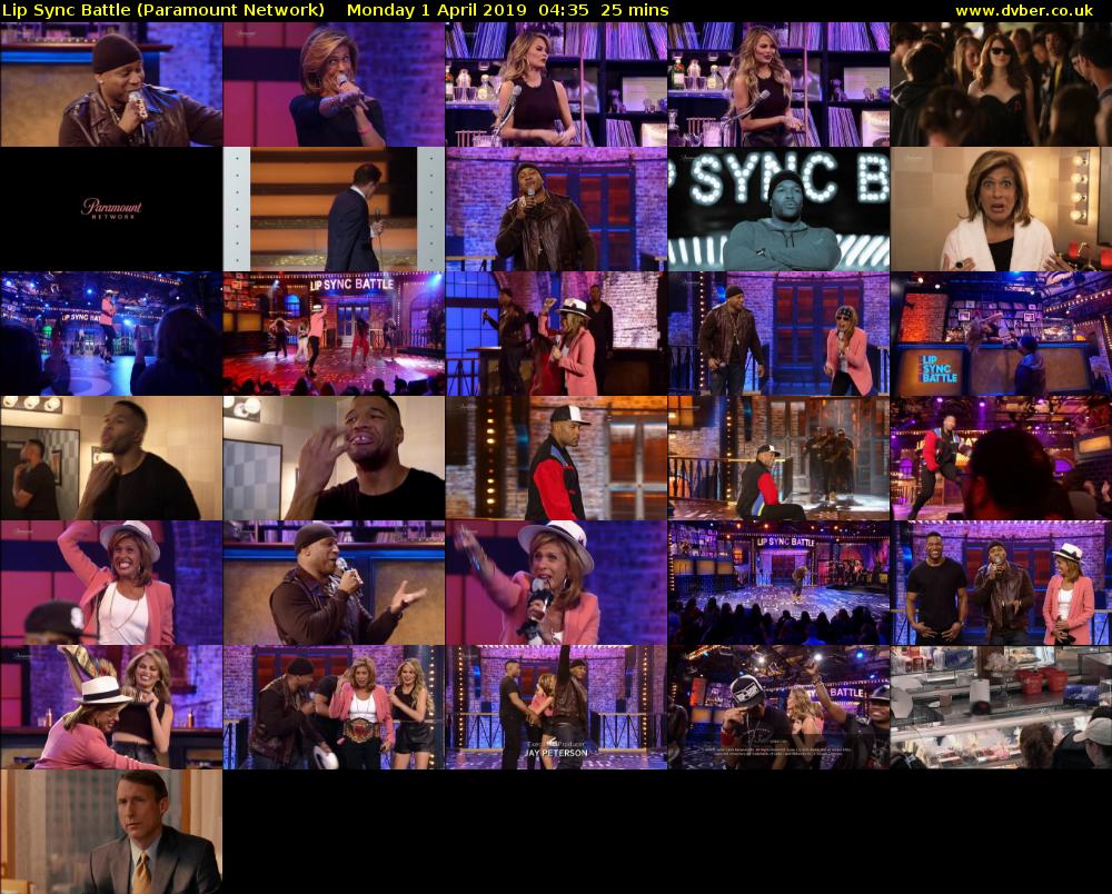 Lip Sync Battle (Paramount Network) Monday 1 April 2019 04:35 - 05:00