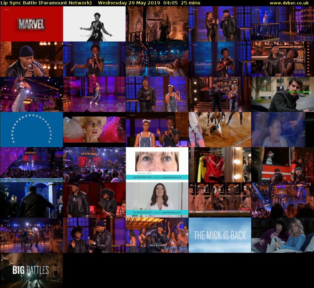 Lip Sync Battle (Paramount Network) Wednesday 29 May 2019 04:05 - 04:30