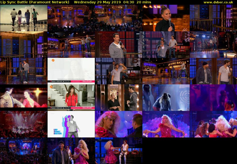Lip Sync Battle (Paramount Network) Wednesday 29 May 2019 04:30 - 04:50