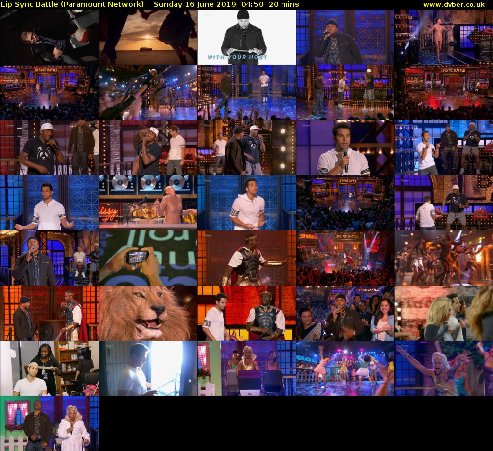 Lip Sync Battle (Paramount Network) Sunday 16 June 2019 04:50 - 05:10