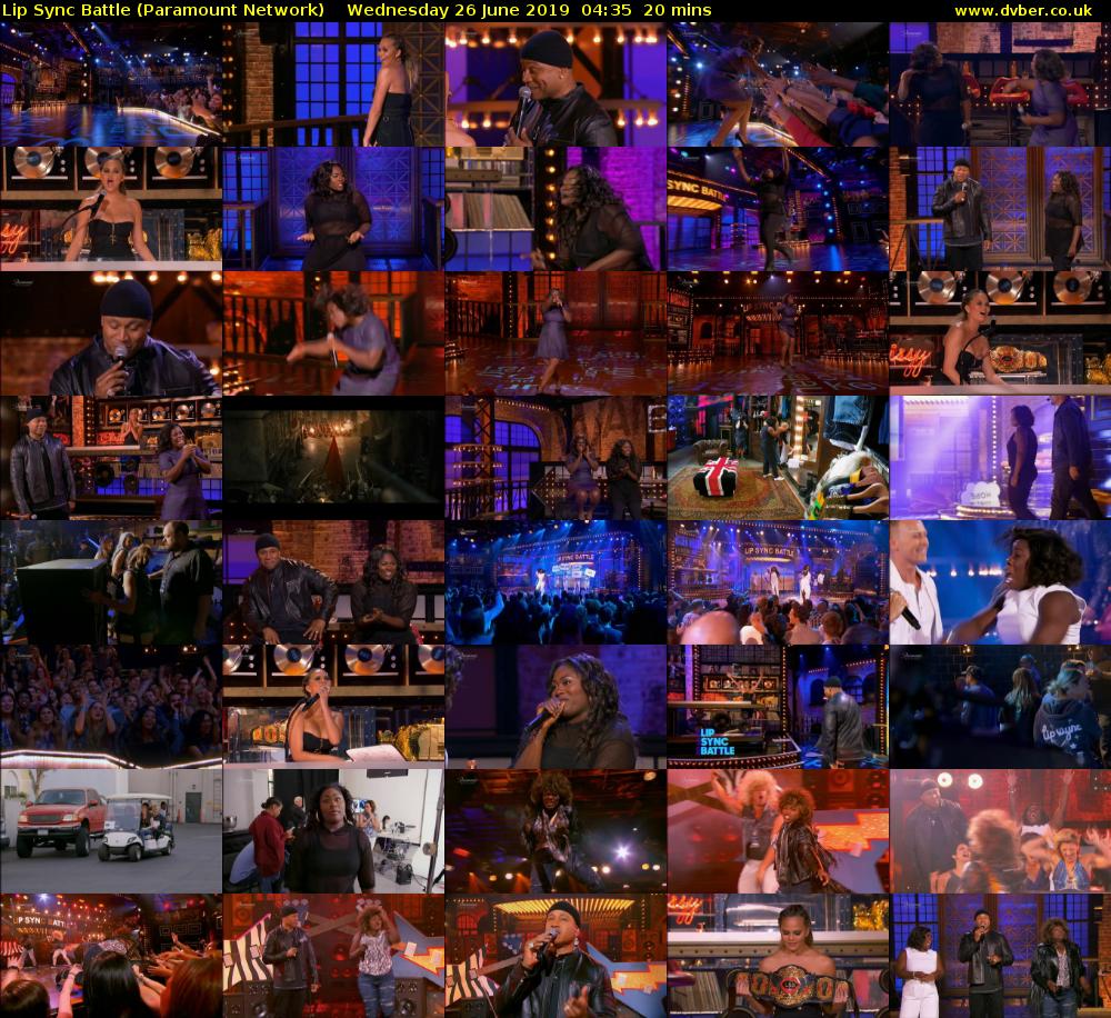 Lip Sync Battle (Paramount Network) Wednesday 26 June 2019 04:35 - 04:55
