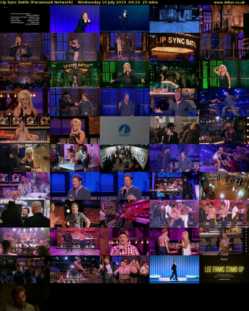 Lip Sync Battle (Paramount Network) Wednesday 10 July 2019 04:10 - 04:35