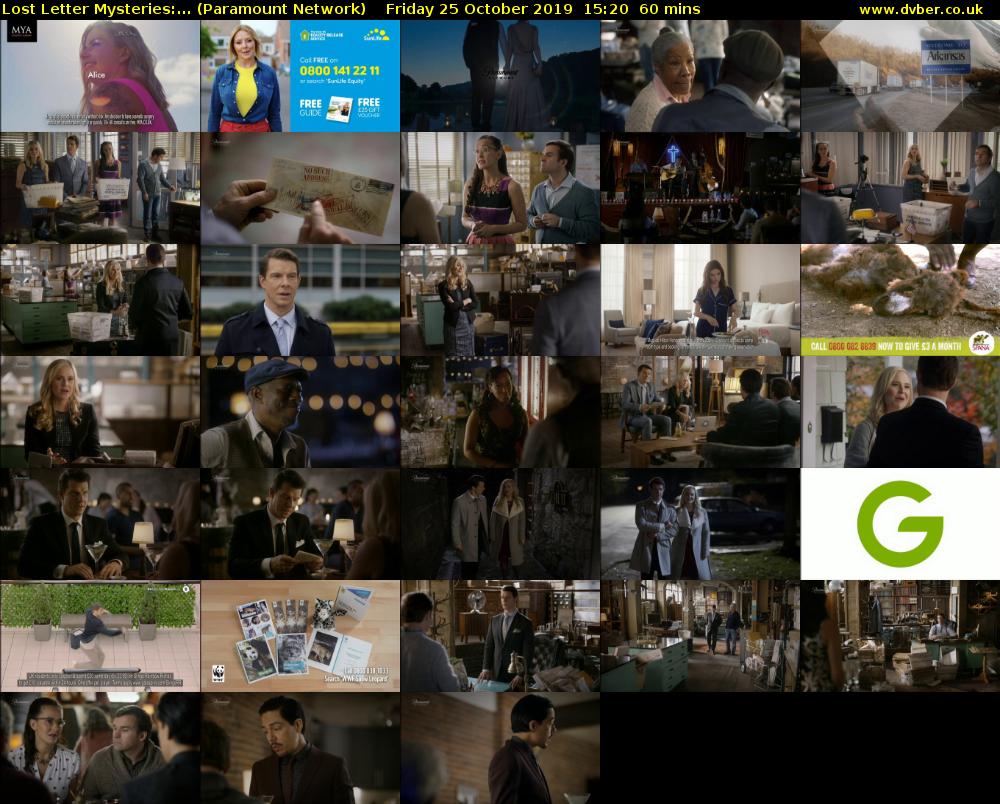Lost Letter Mysteries:... (Paramount Network) Friday 25 October 2019 15:20 - 16:20