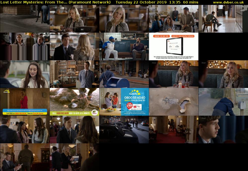 Lost Letter Mysteries: From The... (Paramount Network) Tuesday 22 October 2019 13:35 - 14:35