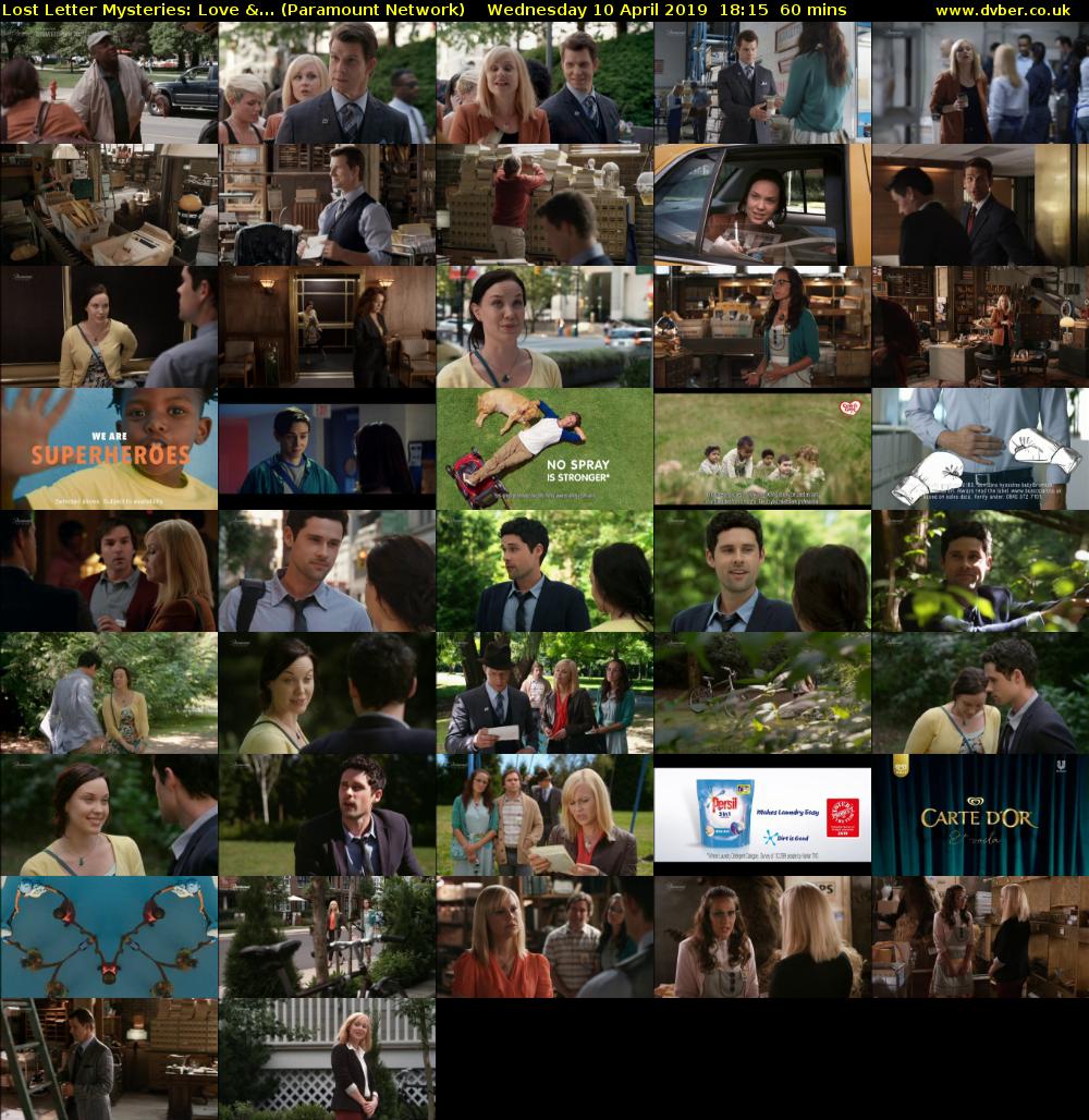 Lost Letter Mysteries: Love &... (Paramount Network) Wednesday 10 April 2019 18:15 - 19:15