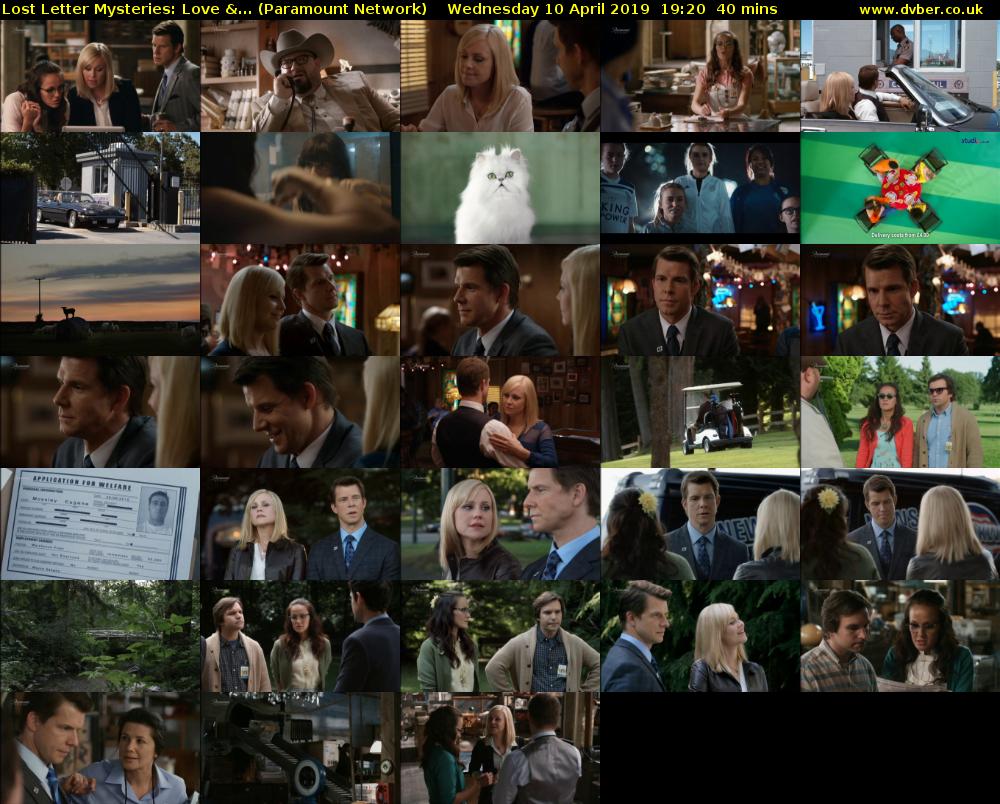 Lost Letter Mysteries: Love &... (Paramount Network) Wednesday 10 April 2019 19:20 - 20:00