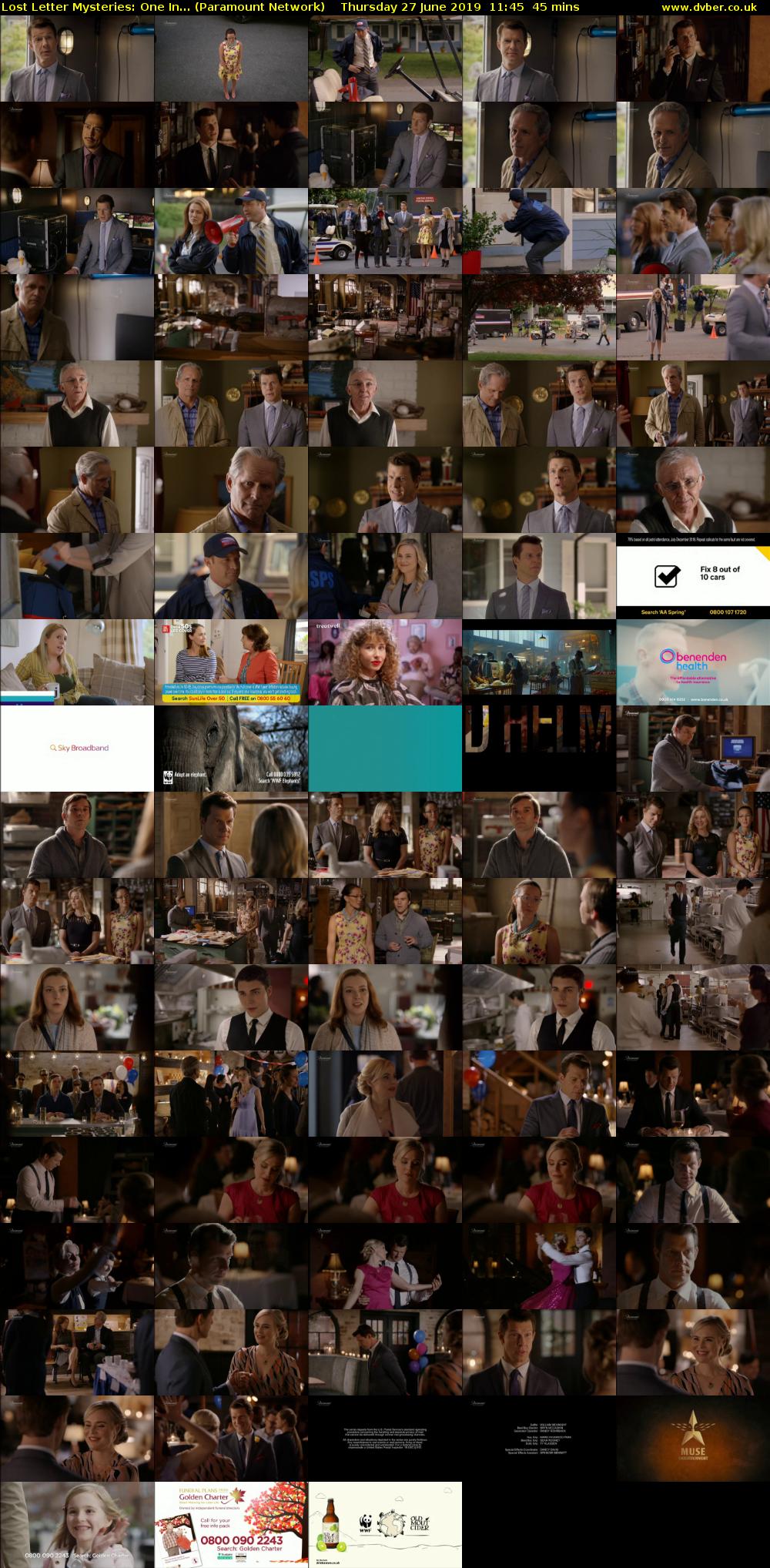 Lost Letter Mysteries: One In... (Paramount Network) Thursday 27 June 2019 11:45 - 12:30