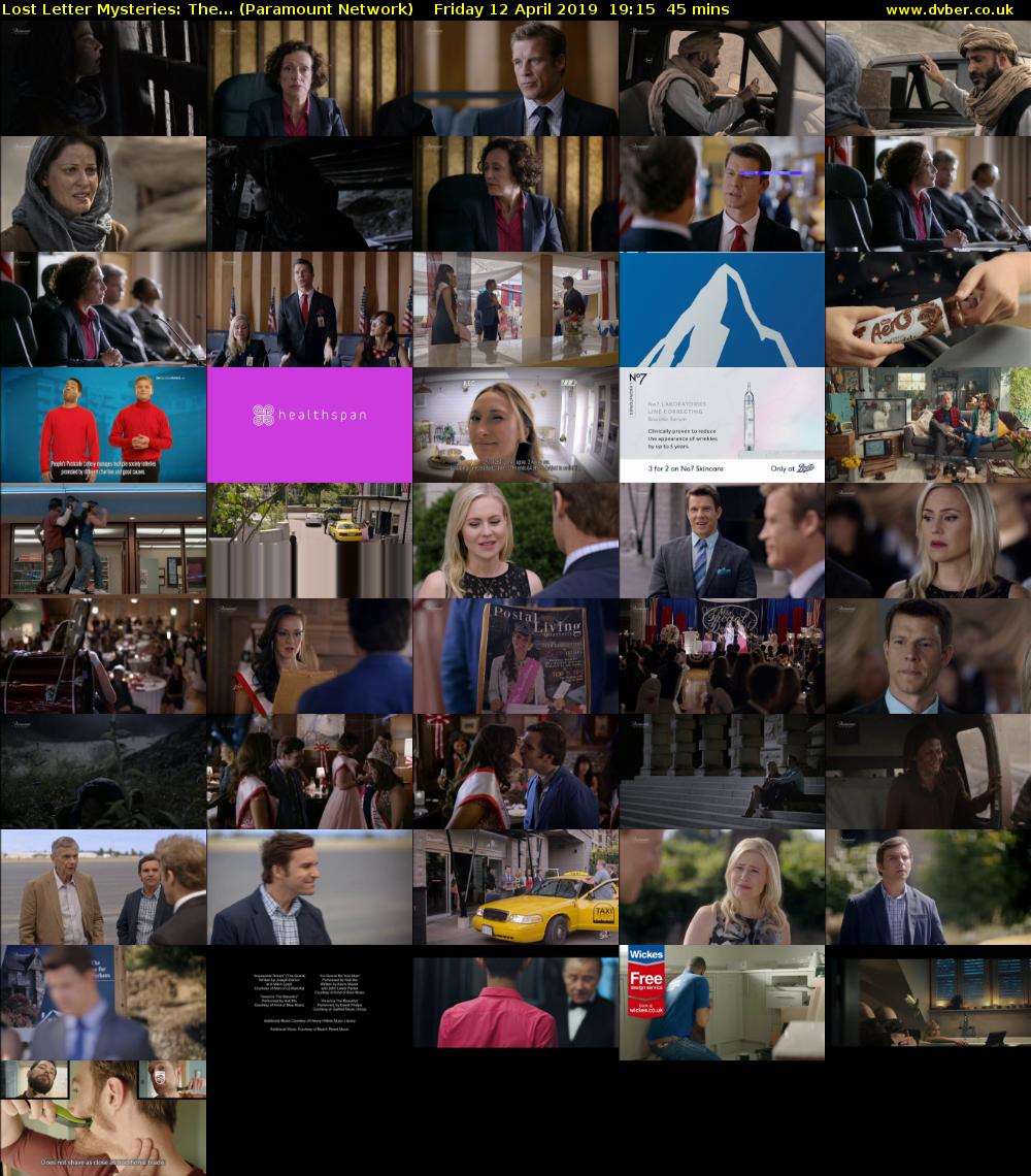 Lost Letter Mysteries: The... (Paramount Network) Friday 12 April 2019 19:15 - 20:00