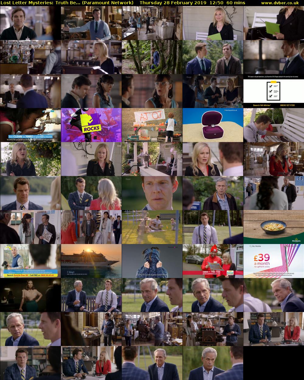 Lost Letter Mysteries: Truth Be... (Paramount Network) Thursday 28 February 2019 12:50 - 13:50