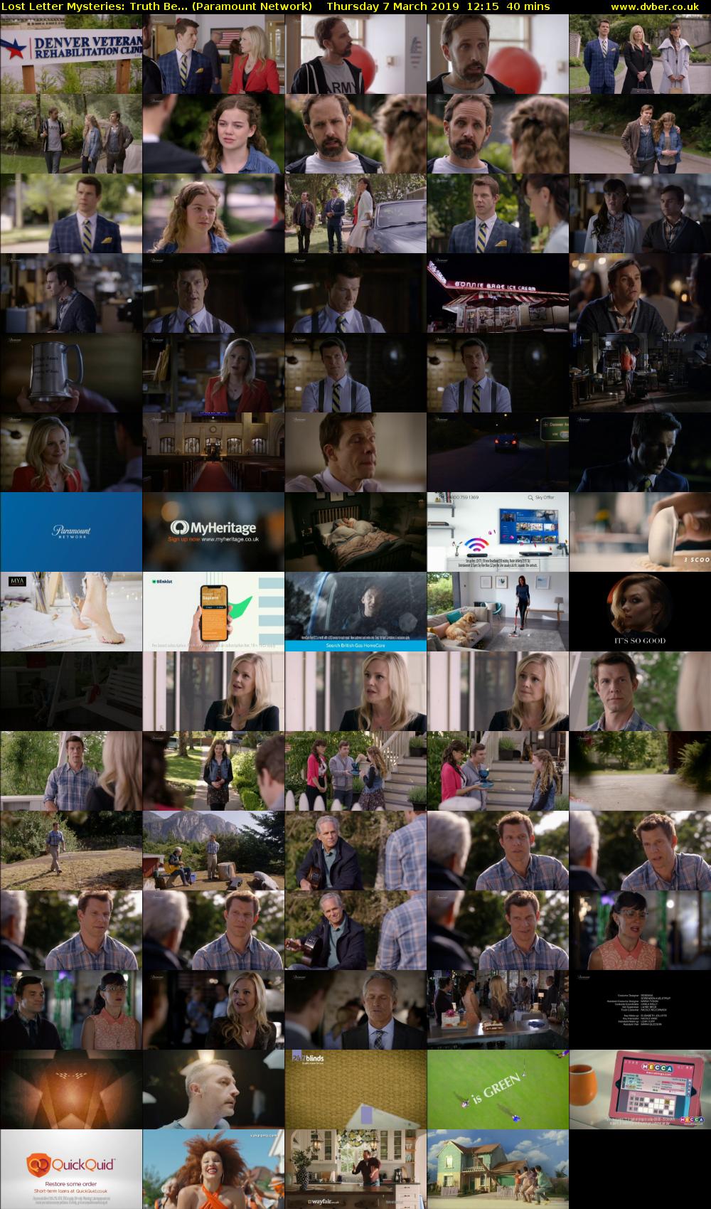 Lost Letter Mysteries: Truth Be... (Paramount Network) Thursday 7 March 2019 12:15 - 12:55