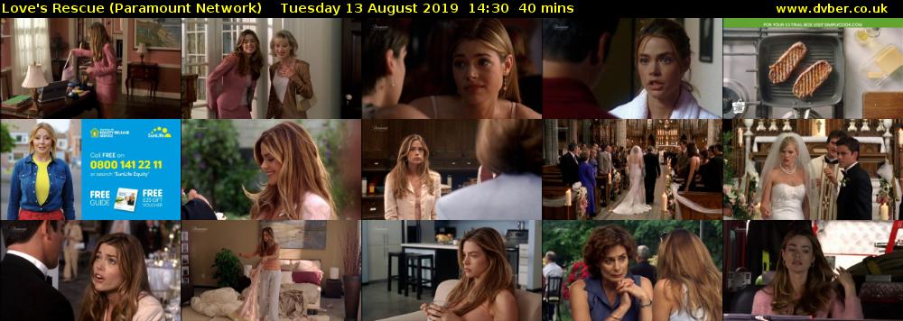 Love's Rescue (Paramount Network) Tuesday 13 August 2019 14:30 - 15:10