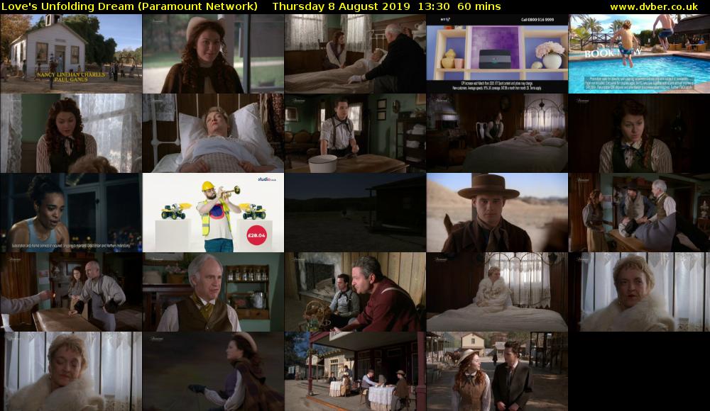 Love's Unfolding Dream (Paramount Network) Thursday 8 August 2019 13:30 - 14:30