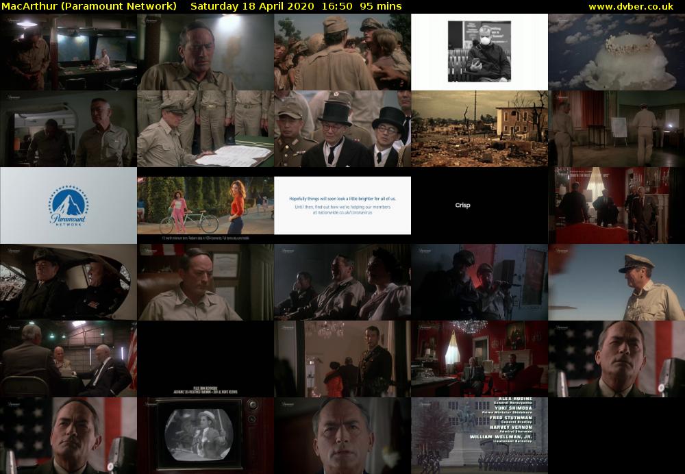 MacArthur (Paramount Network) Saturday 18 April 2020 16:50 - 18:25