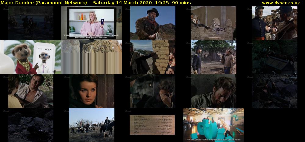 Major Dundee (Paramount Network) Saturday 14 March 2020 14:25 - 15:55