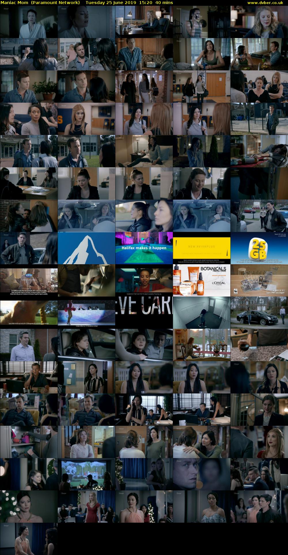 Maniac Mom  (Paramount Network) Tuesday 25 June 2019 15:20 - 16:00