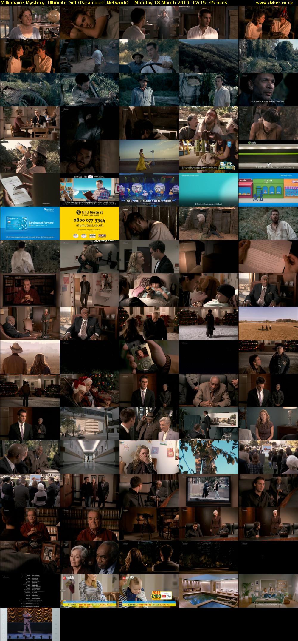 Millionaire Mystery: Ultimate Gift (Paramount Network) Monday 18 March 2019 12:15 - 13:00