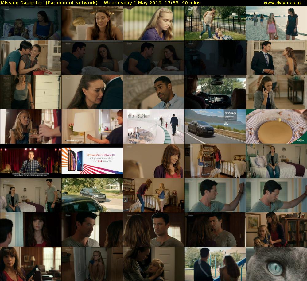 Missing Daughter  (Paramount Network) Wednesday 1 May 2019 17:35 - 18:15