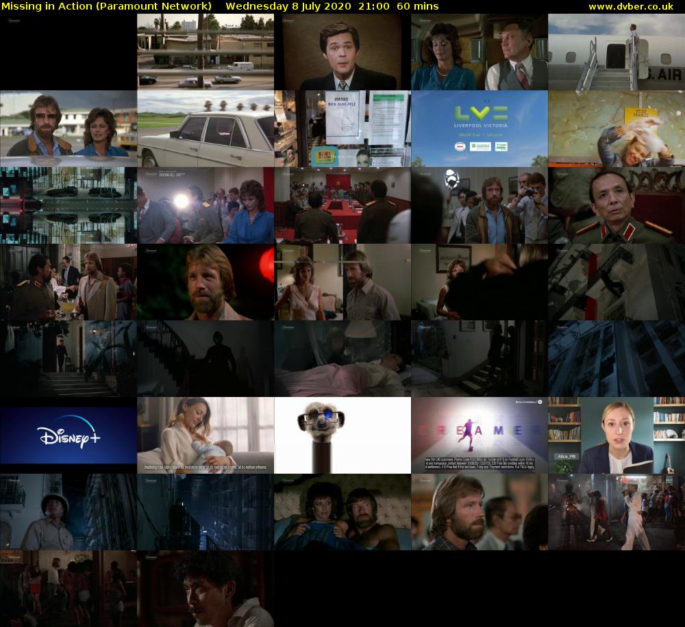Missing in Action (Paramount Network) Wednesday 8 July 2020 21:00 - 22:00