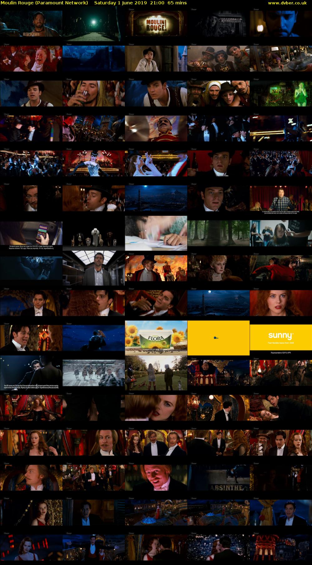 Moulin Rouge (Paramount Network) Saturday 1 June 2019 21:00 - 22:05