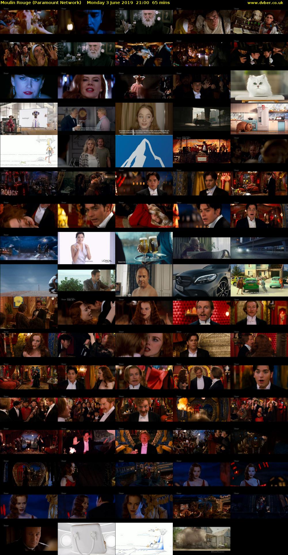 Moulin Rouge (Paramount Network) Monday 3 June 2019 21:00 - 22:05