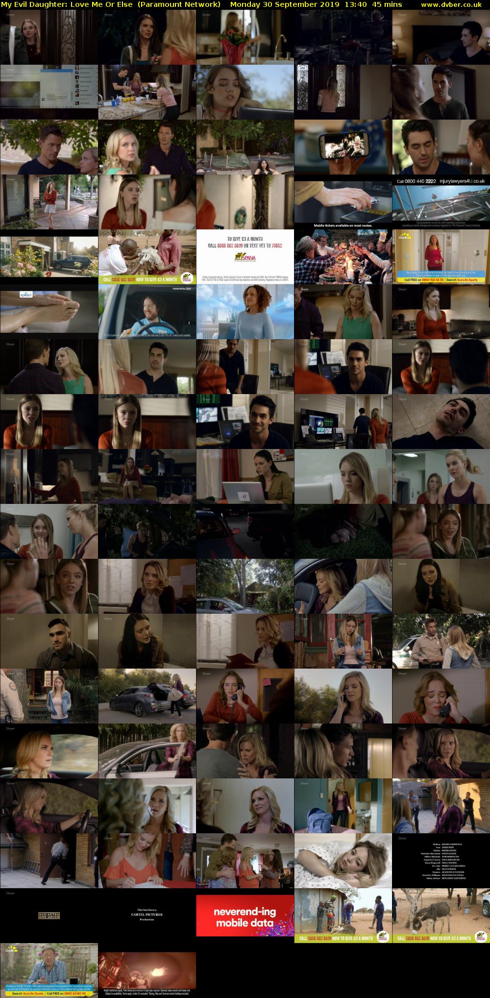 My Evil Daughter: Love Me Or Else  (Paramount Network) Monday 30 September 2019 13:40 - 14:25