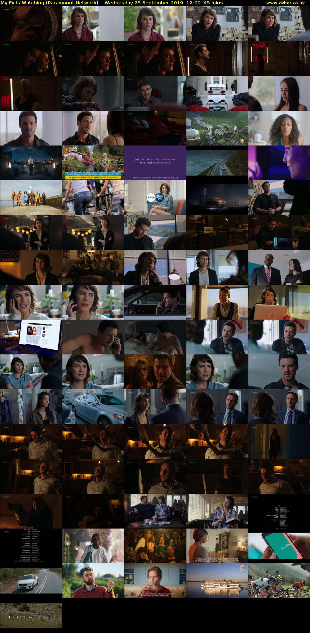 My Ex Is Watching (Paramount Network) Wednesday 25 September 2019 12:00 - 12:45
