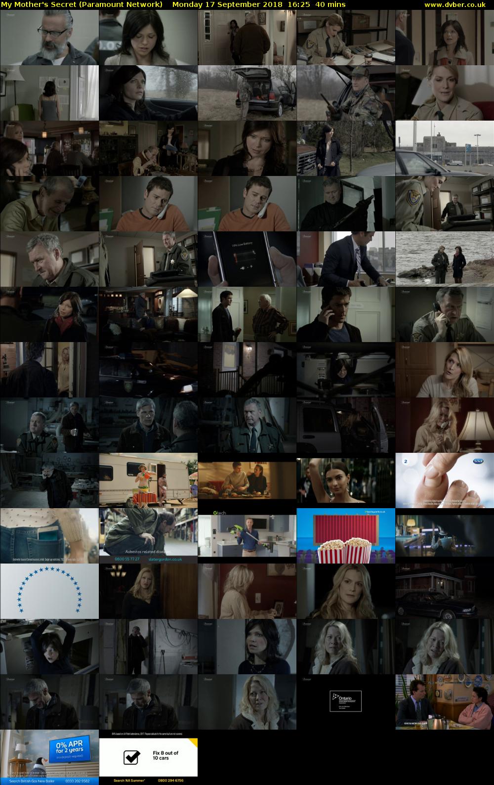 My Mother's Secret (Paramount Network) Monday 17 September 2018 16:25 - 17:05