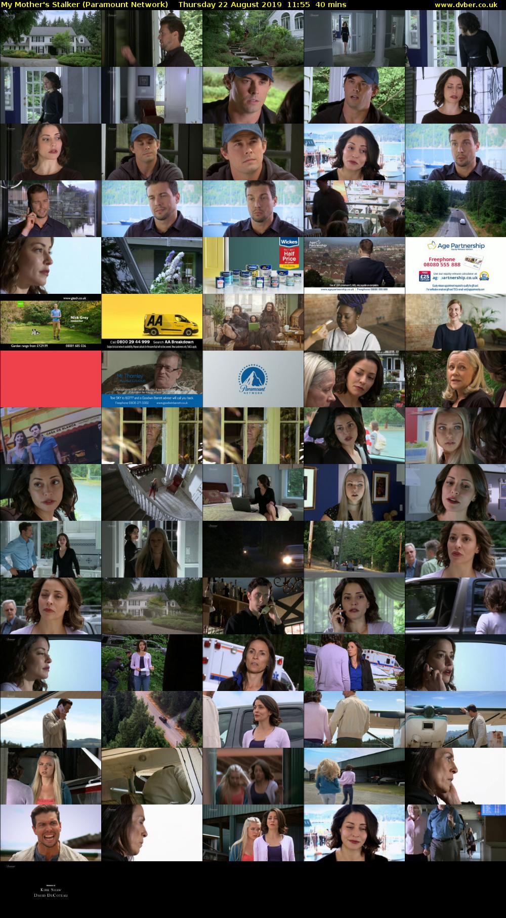 My Mother's Stalker (Paramount Network) Thursday 22 August 2019 11:55 - 12:35