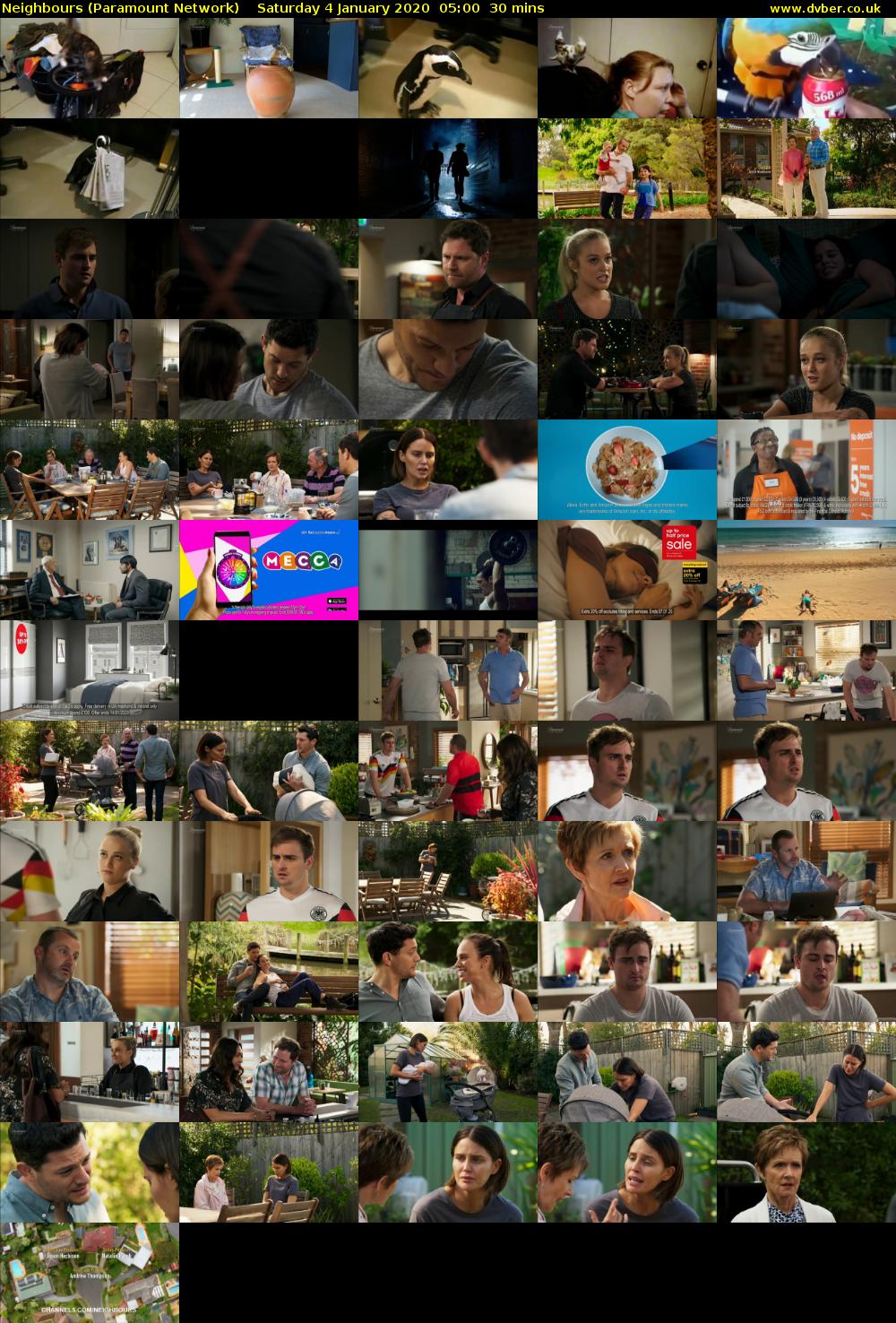 Neighbours (Paramount Network) Saturday 4 January 2020 05:00 - 05:30