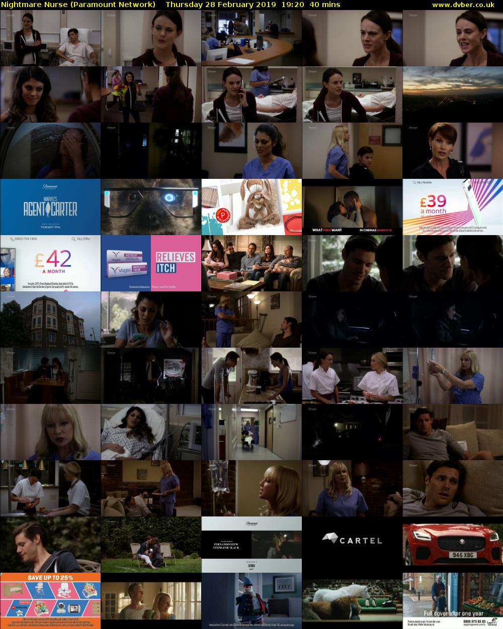 Nightmare Nurse (Paramount Network) Thursday 28 February 2019 19:20 - 20:00