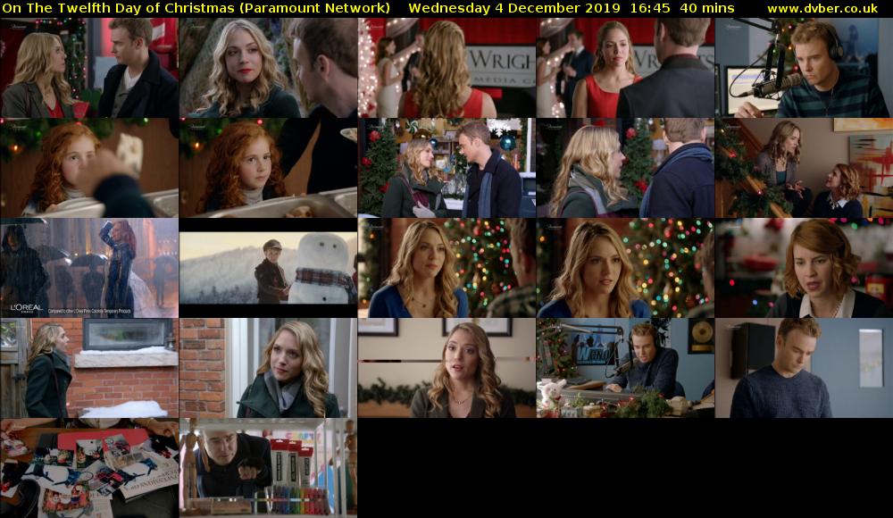On The Twelfth Day of Christmas (Paramount Network) Wednesday 4 December 2019 16:45 - 17:25