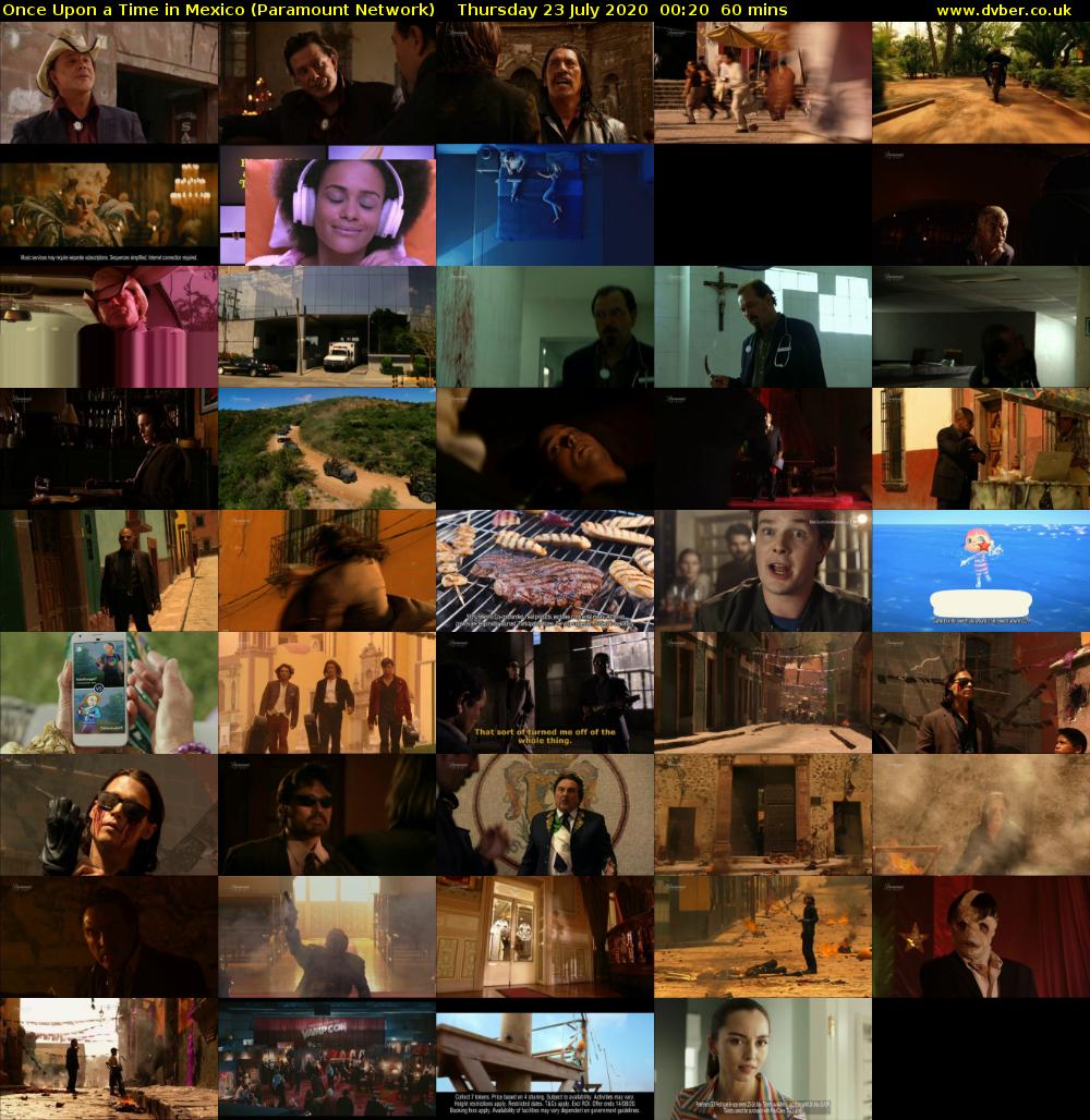 Once Upon a Time in Mexico (Paramount Network) Thursday 23 July 2020 00:20 - 01:20