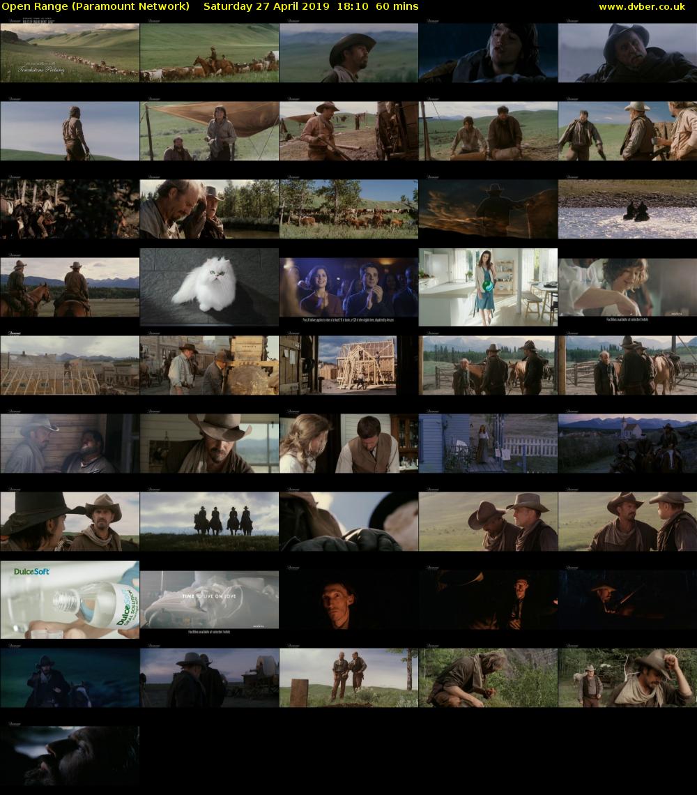 Open Range (Paramount Network) Saturday 27 April 2019 18:10 - 19:10