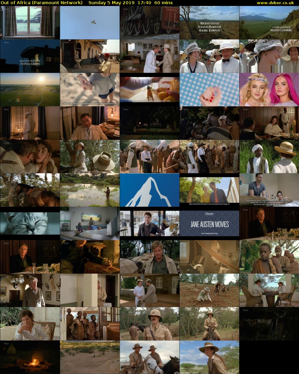 Out of Africa (Paramount Network) Sunday 5 May 2019 17:40 - 18:40