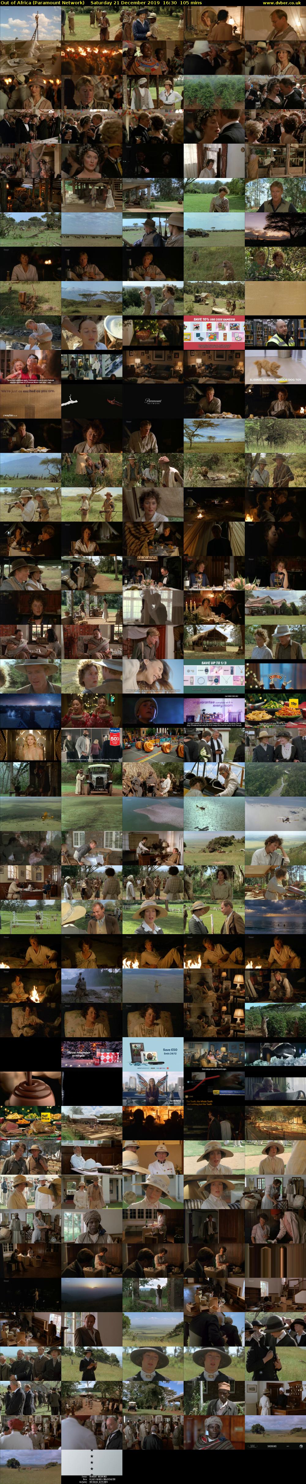 Out of Africa (Paramount Network) Saturday 21 December 2019 16:30 - 18:15