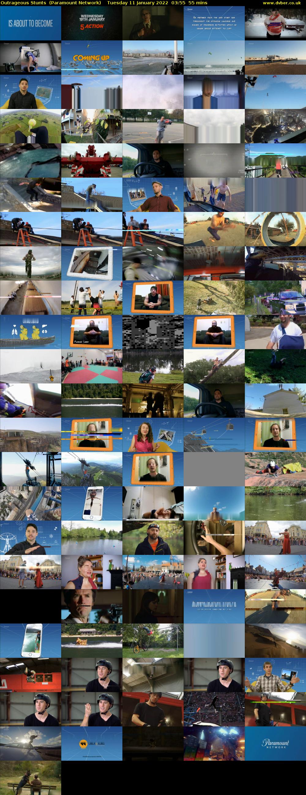 Outrageous Stunts  (Paramount Network) Tuesday 11 January 2022 03:55 - 04:50