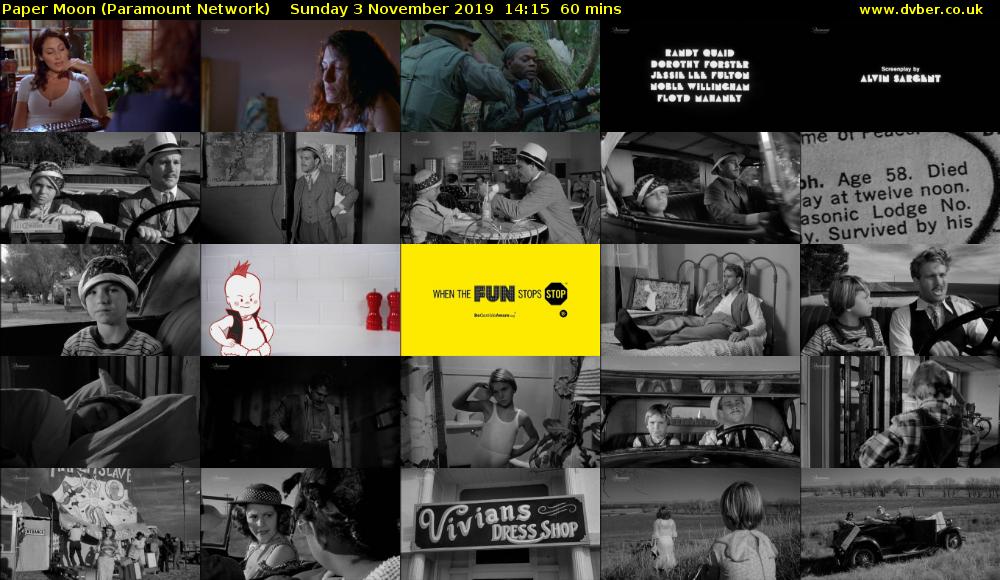 Paper Moon (Paramount Network) Sunday 3 November 2019 14:15 - 15:15