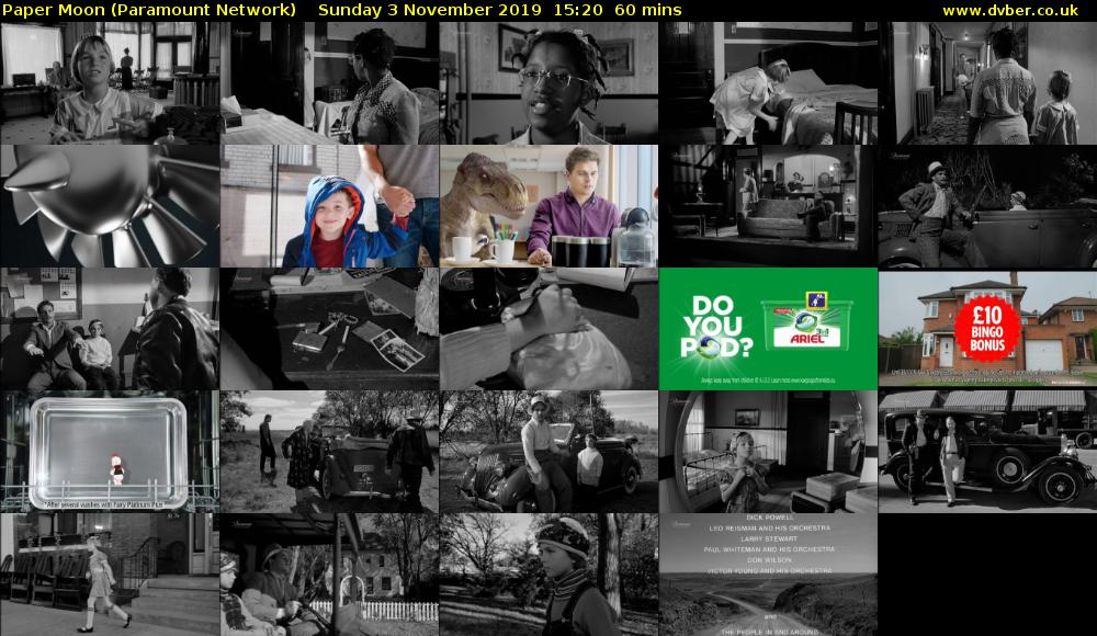 Paper Moon (Paramount Network) Sunday 3 November 2019 15:20 - 16:20
