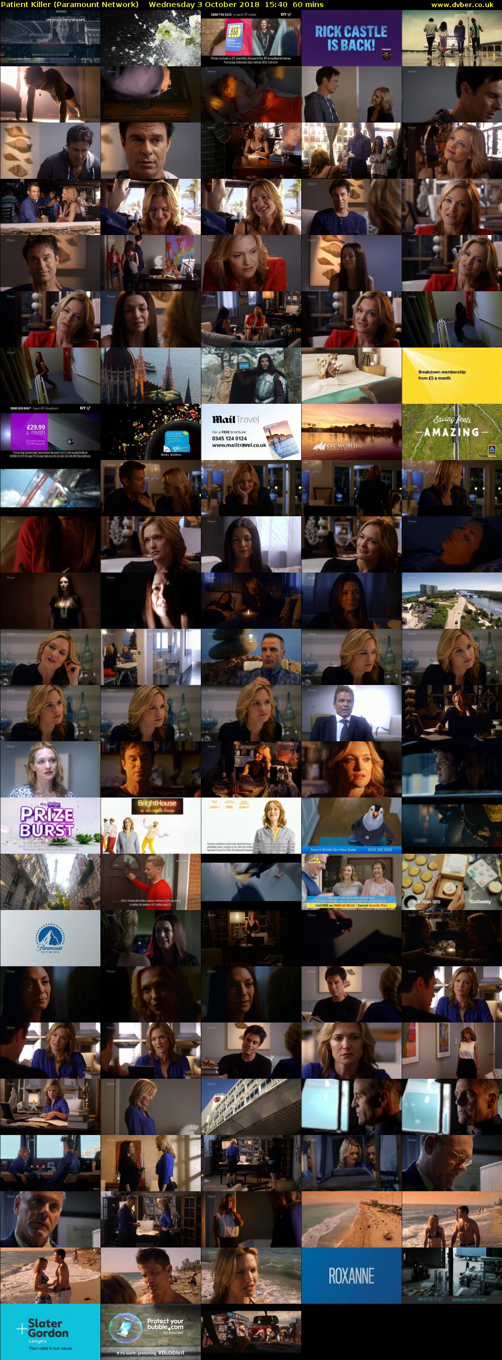 Patient Killer (Paramount Network) Wednesday 3 October 2018 15:40 - 16:40