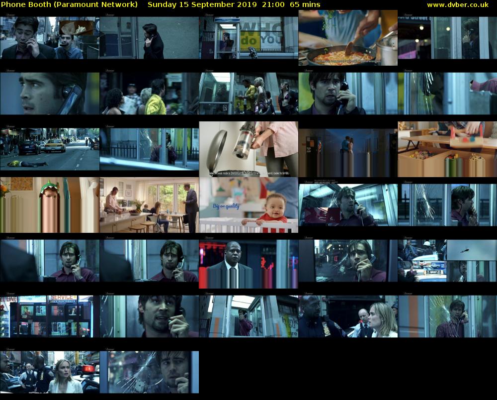 Phone Booth (Paramount Network) Sunday 15 September 2019 21:00 - 22:05