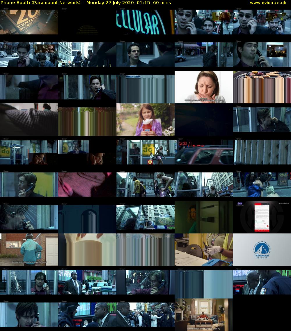 Phone Booth (Paramount Network) Monday 27 July 2020 01:15 - 02:15