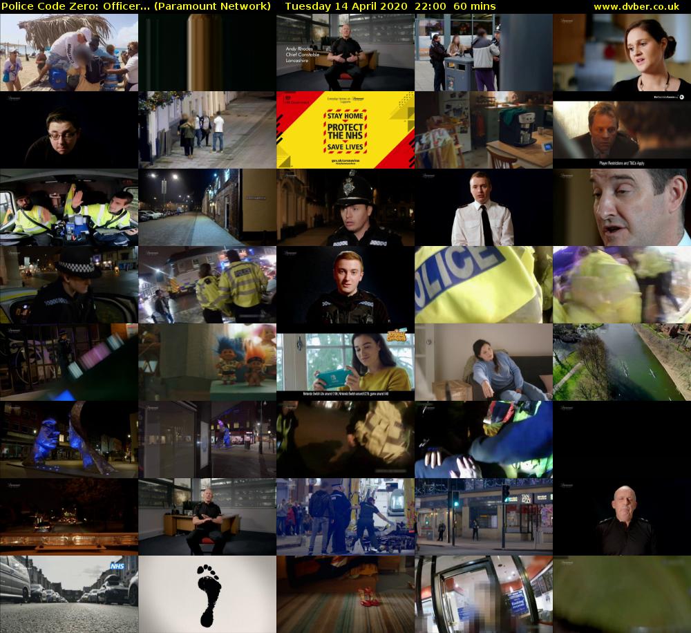 Police Code Zero: Officer... (Paramount Network) Tuesday 14 April 2020 22:00 - 23:00