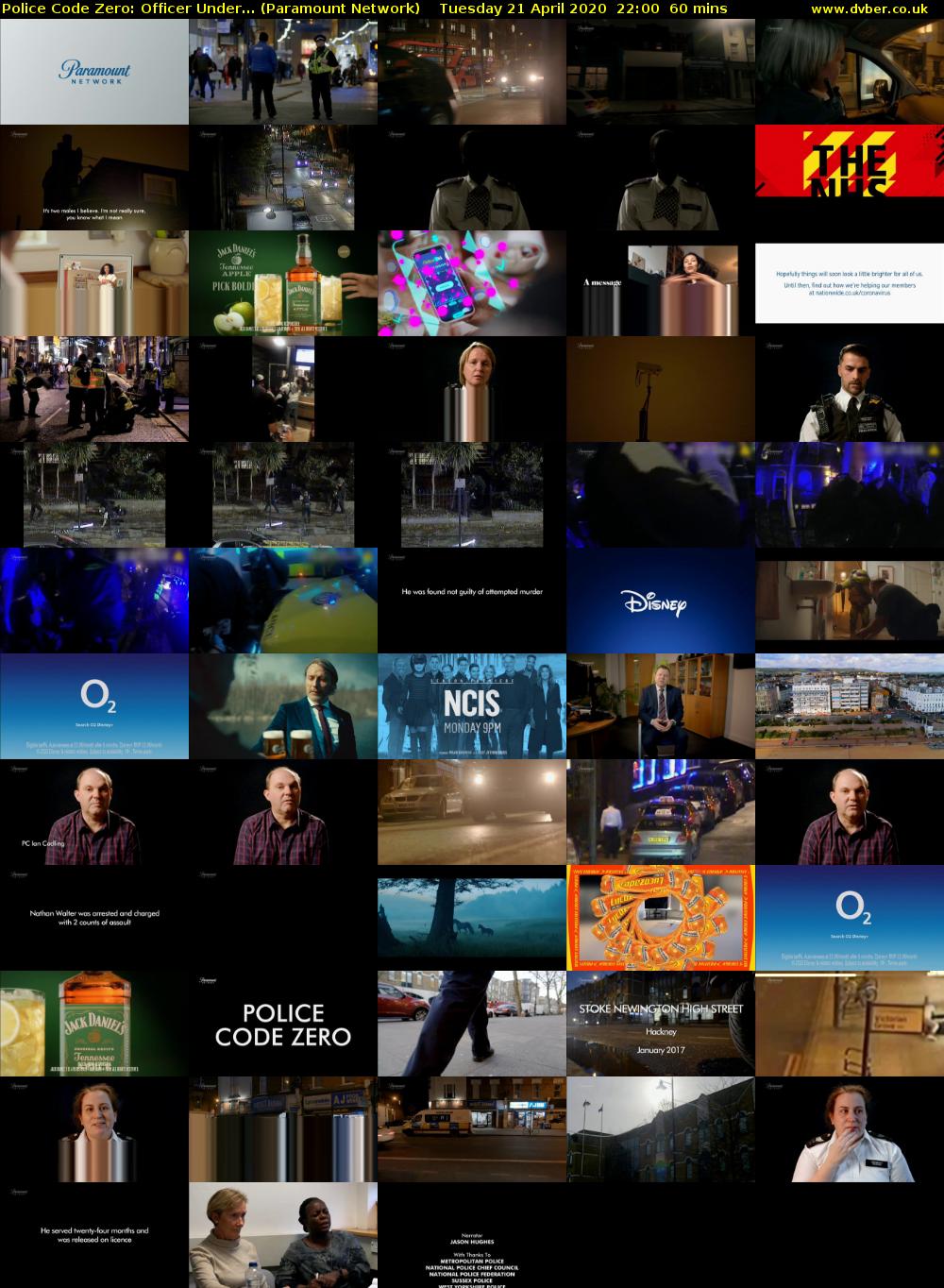 Police Code Zero: Officer Under... (Paramount Network) Tuesday 21 April 2020 22:00 - 23:00