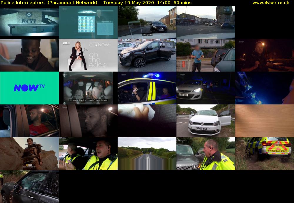 Police Interceptors  (Paramount Network) Tuesday 19 May 2020 14:00 - 15:00
