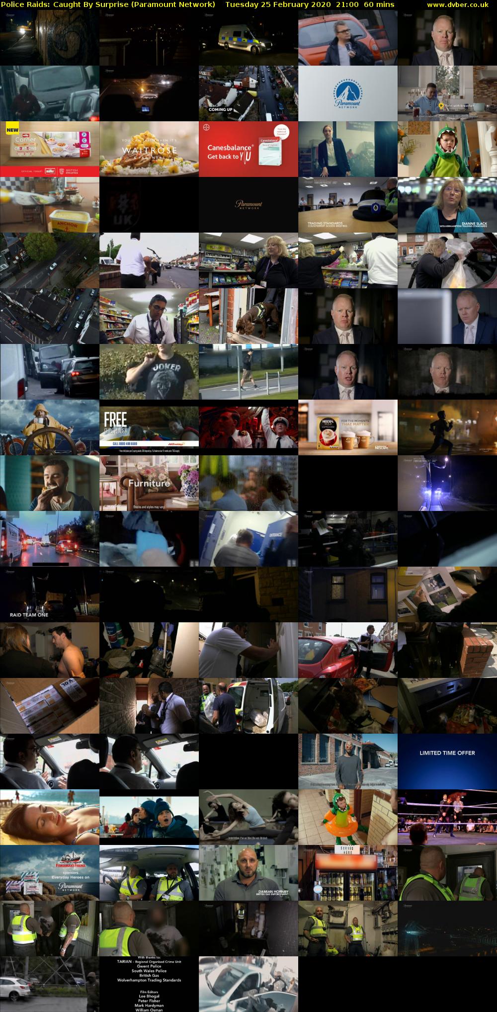 Police Raids: Caught By Surprise (Paramount Network) Tuesday 25 February 2020 21:00 - 22:00