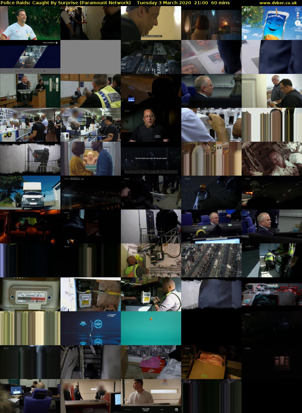 Police Raids: Caught By Surprise (Paramount Network) Tuesday 3 March 2020 21:00 - 22:00